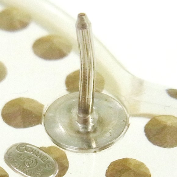 CHANEL CC Rhinestone Brooch Pin Corsage Clear Silver Authentic - Picture 3 of 4